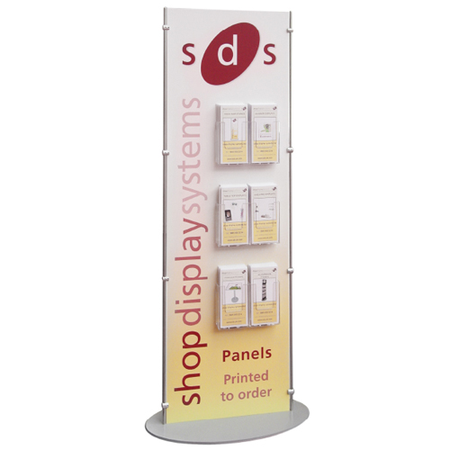 Advertising stand - printed sign with brochure holders